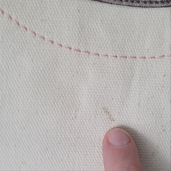 Coach Cream And Coral Shell Tote - Picture 14 of 16